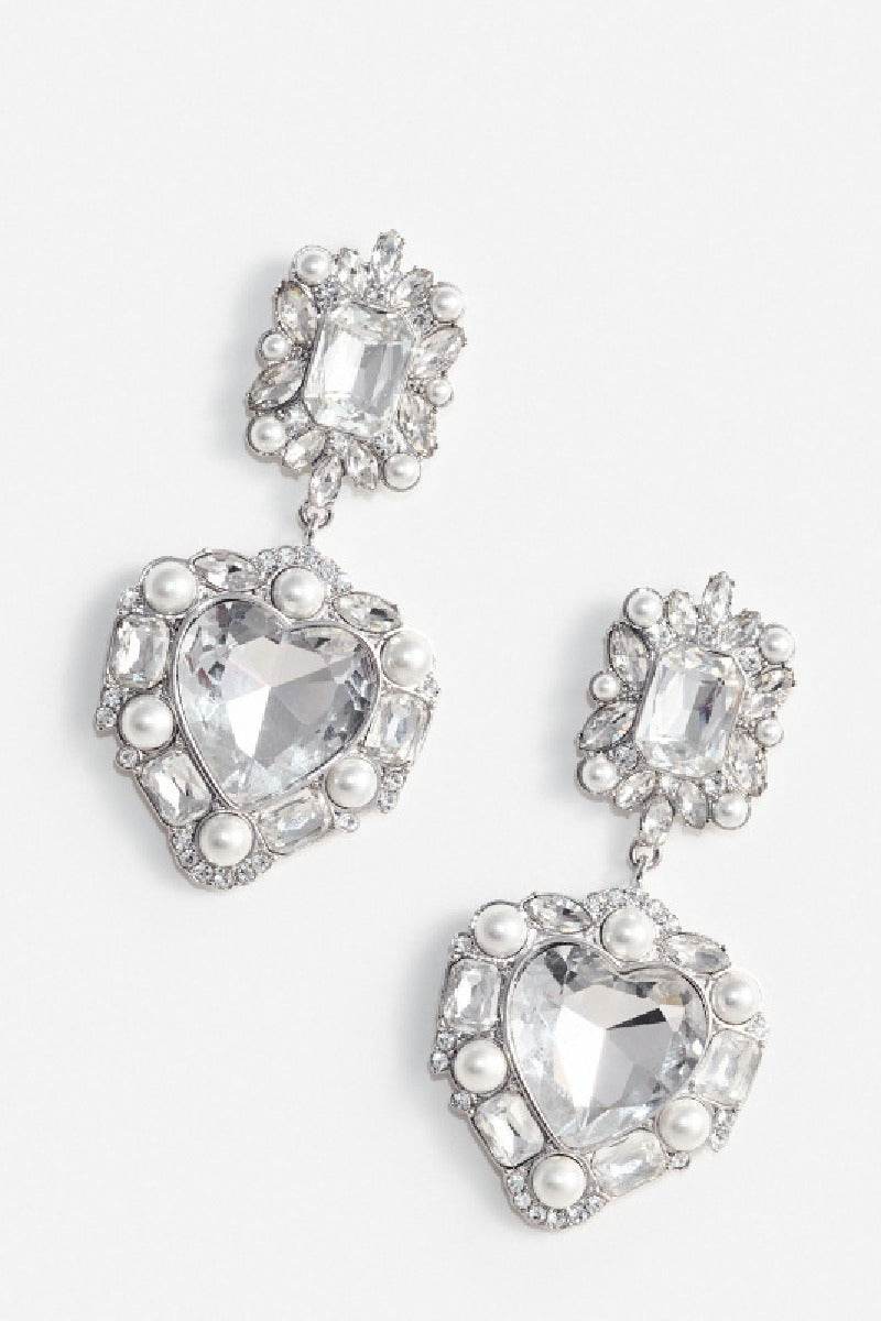 Luxurious Rhinestone Drop Earrings 909483031394 - COCOMELODY